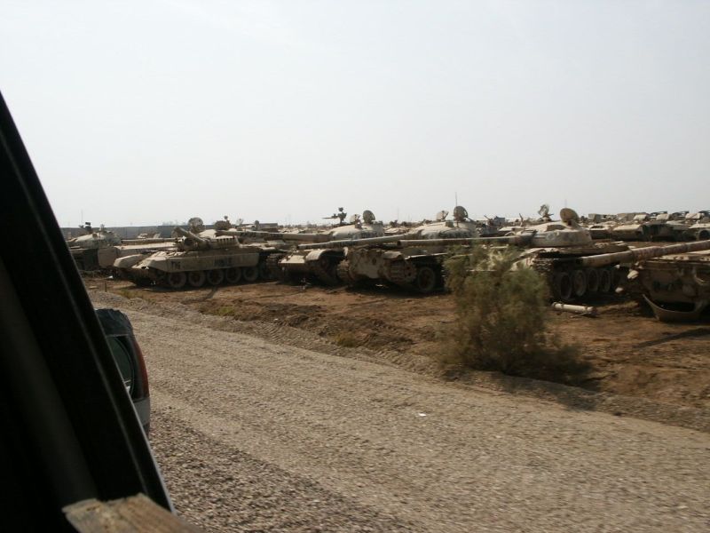 A lot of these tanks are still loaded with ammunition - which has to be destroyed